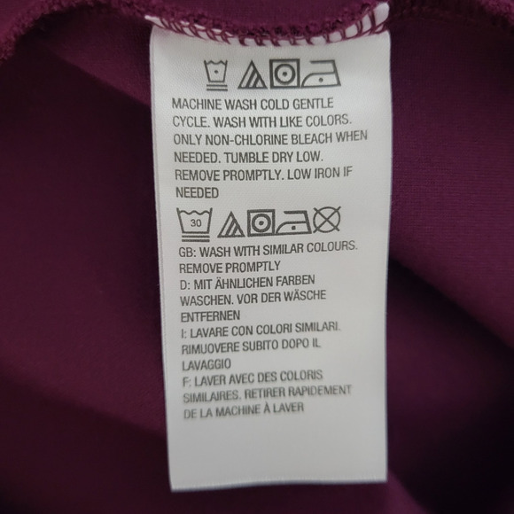 Susan Graver Women’s 2X Burgundy Ponte Knit Cap Sleeve Midi Dress Slimming Work - Picture 10 of 12